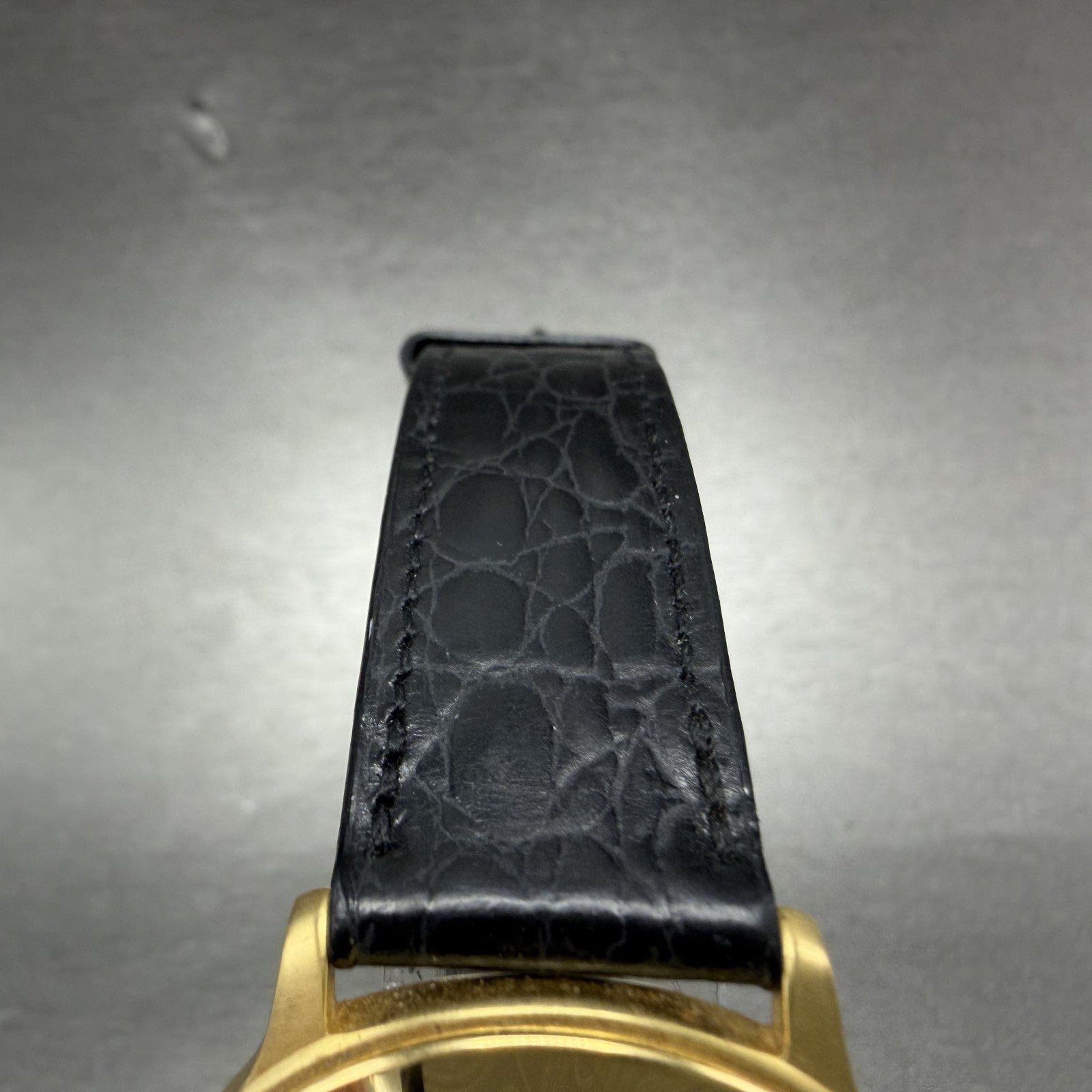 Movado Museum Watch Men 34mm Black Dial Gold Tone Round 87-D1-844 New Battery5