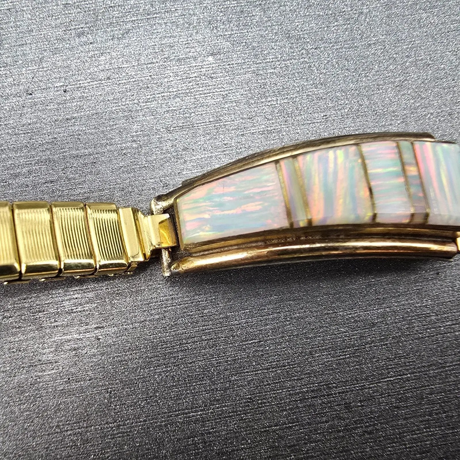 Navajo Sterling Silver Watch Band Tips 9mm Moonstone 1/20 12K SF  Vintage5