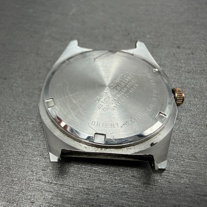 Orient Swimmer Watch Men 32mm Gold Dial Two Tone Date Octagon New Battery VTG7