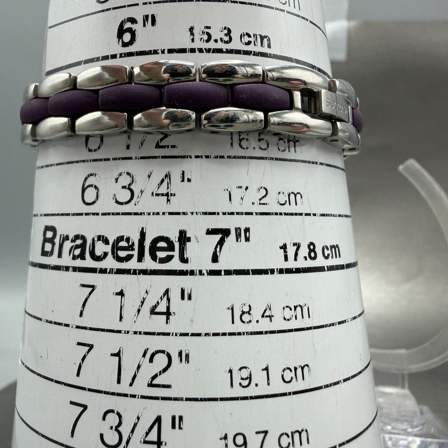 Swatch irony Plummy Purple Watch Women 25mm Purple Dial Steel New Batt YSS275G10