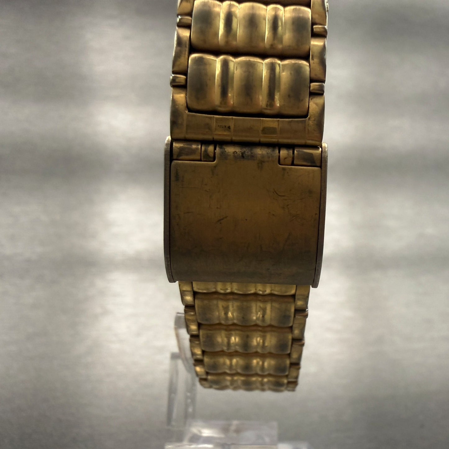 Seiko SX Watch Men 26mm Black Dial Gold Tone Rectangle V701-5J00 New Battery7