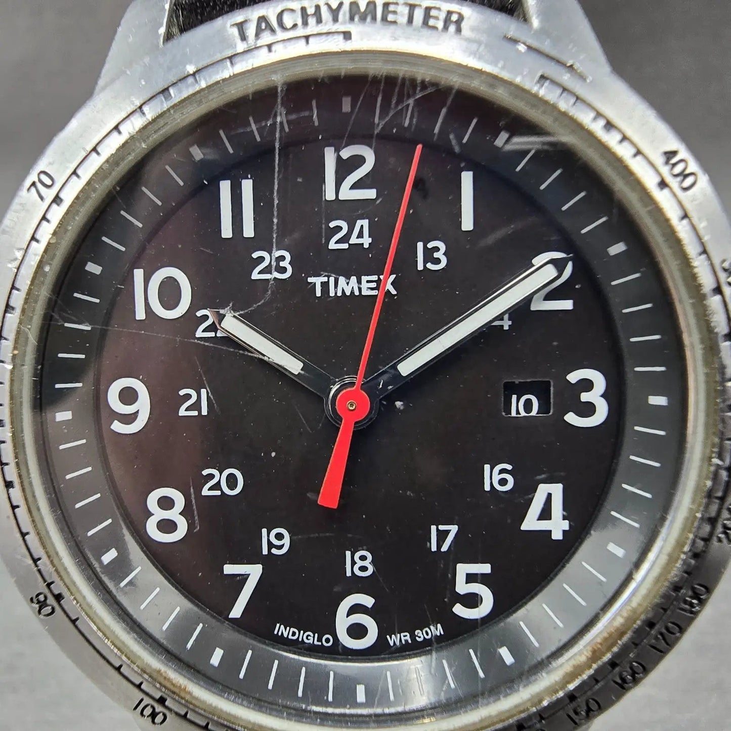 Timex Weekender Watch Men 40mm Black Dial Silver Tone Date T2N639 New Battery1