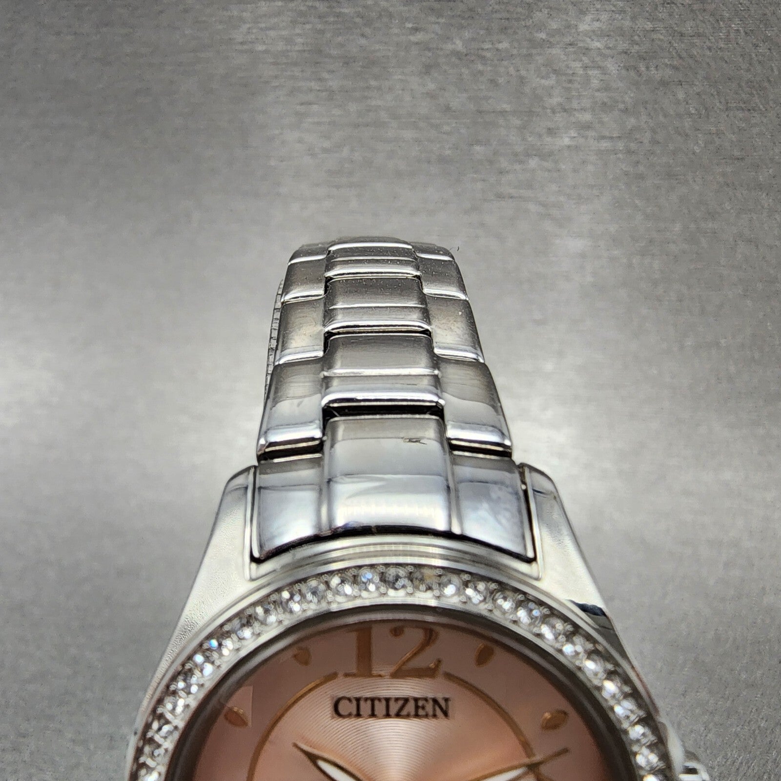 Citizen EcoDrive Watch Women 30mm Pink Dial Steel Date Round J710S097606 Runs4