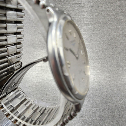 Longines Conquest Watch Men 32mm Silver Dial Steel Date Round New Battery3