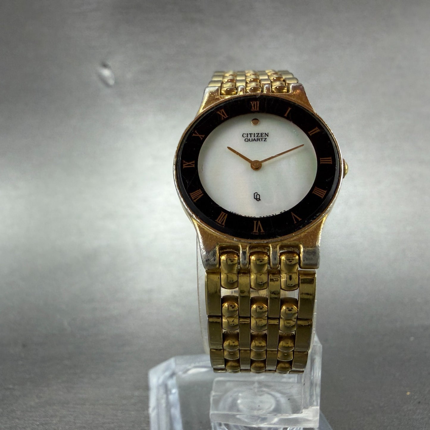 Citizen CQ Watch Women 21mm Mop Dial Gold Tone Round 2200-229207 New Battery5