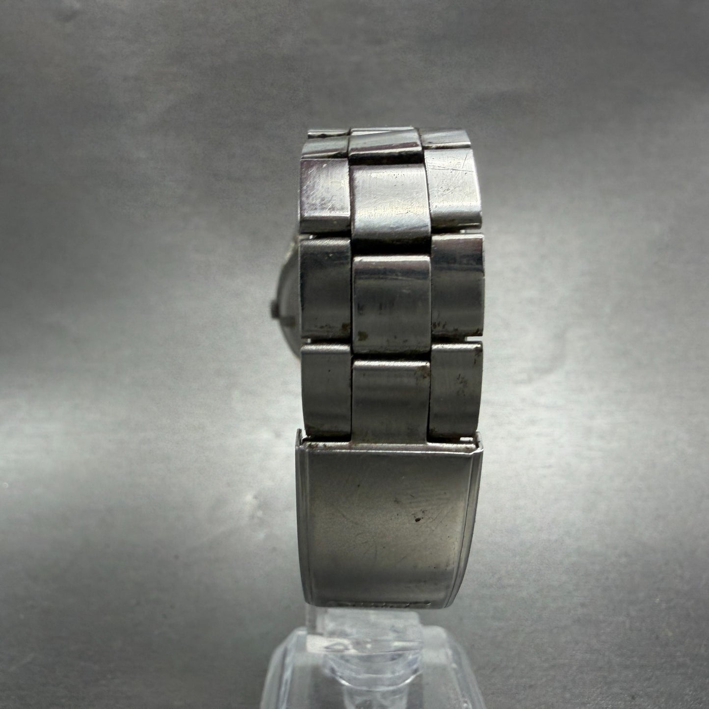 Seiko SQ Watch Men 35mm White Dial Silver Tone Daydate Round 7123-8429 New Batt7