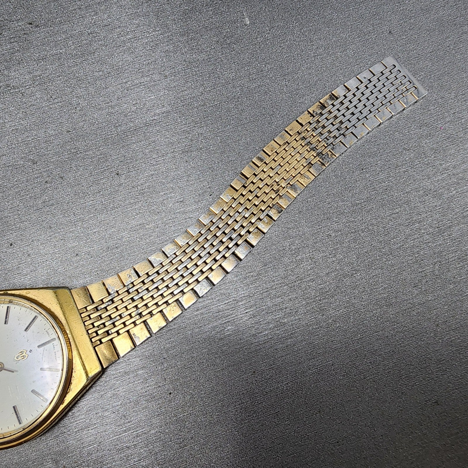 Seiko Lord quartz Watch Men 34mm Cream Dial Gold Tone Daydate 78537010 PARTS8