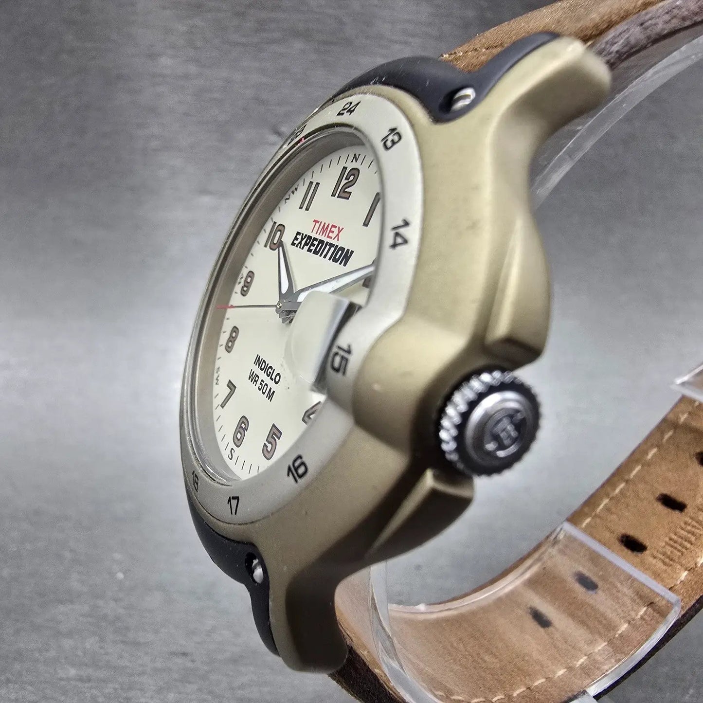Timex Expedition Watch Men 39mm White Dial Steel Date Round T48501 New Battery2