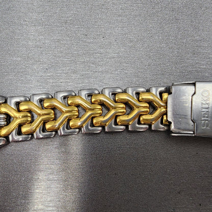 Seiko 7T326G20 Watch Case 37mm Two Tone Bracelet Round Chronogrpah Steel7