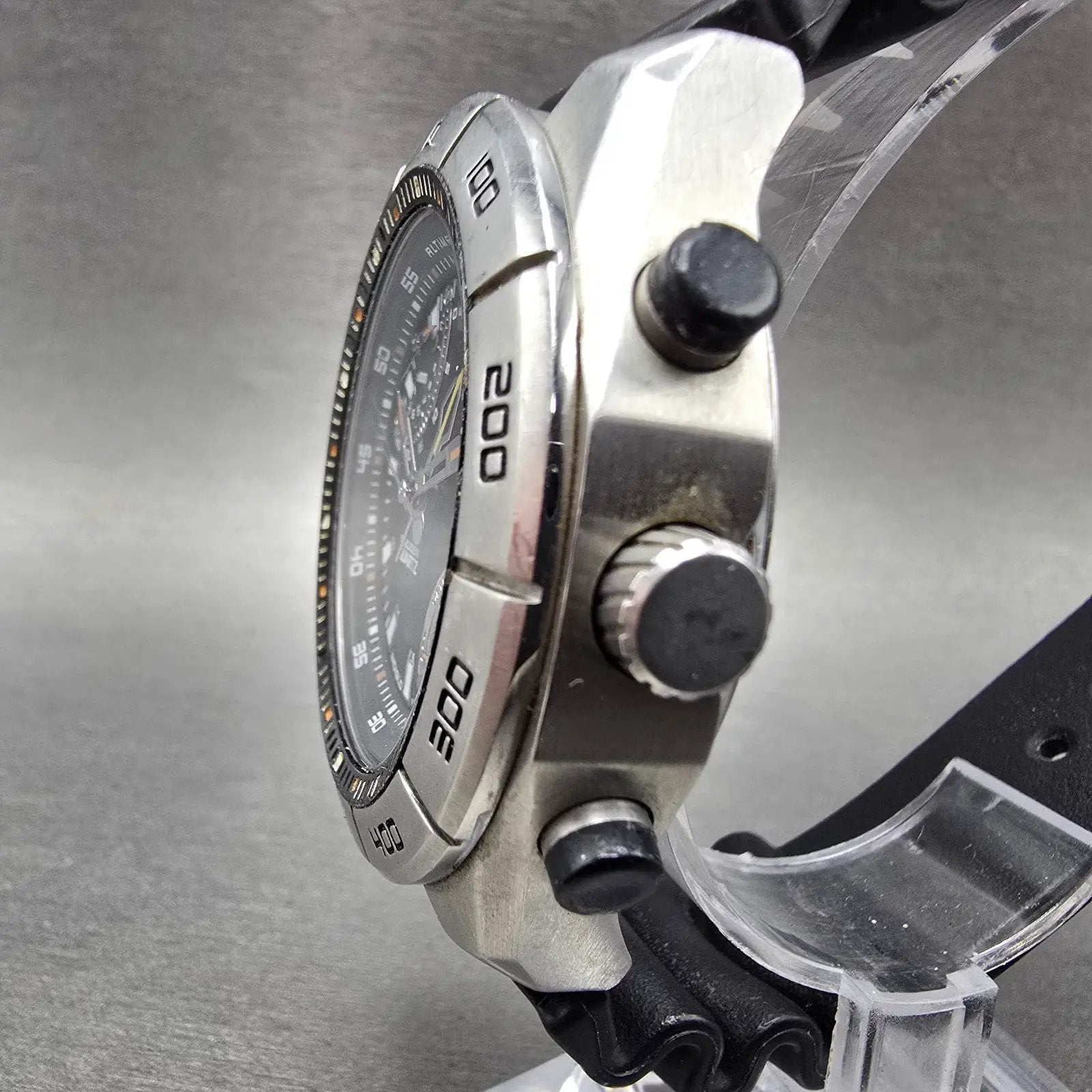 Timex Intelligent Quartz  Watch Men 50mm Black Dial Silver Date New Battery2