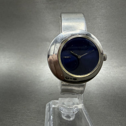 Seiko Watch Women 30mm Blue Dial Silver Tone Round Manual 111020 PARTS6