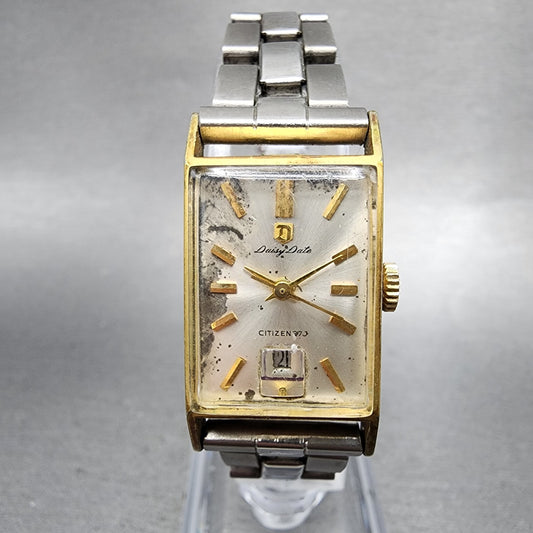 Citizen Daisy Date Watch Women 18mm White Dial Gold Plated Date Manual Wind Runs0