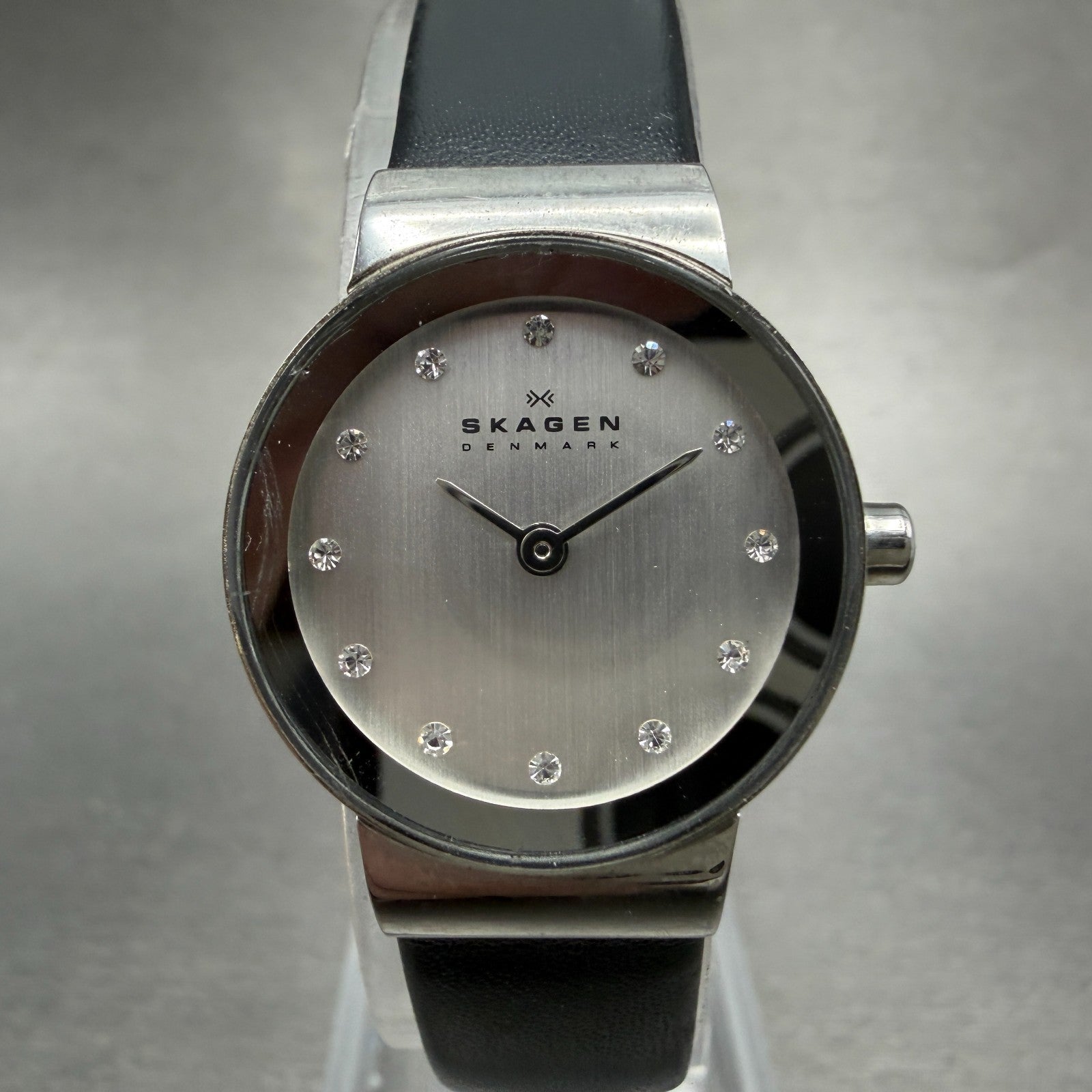 Skagen Watch Women 22mm Silver Dial Silver Tone Round 358XSSLBC New Battery0