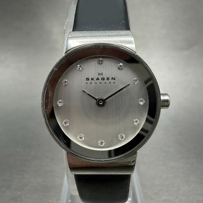Skagen Watch Women 22mm Silver Dial Silver Tone Round 358XSSLBC New Battery0