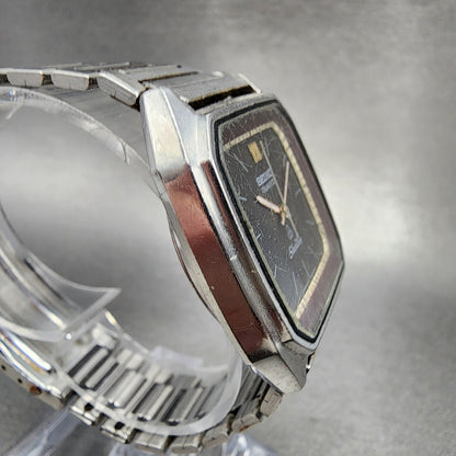 Seiko Silverwave Watch Men 33mm Brown Dial Steel Octagon 8221-5010 New Batt