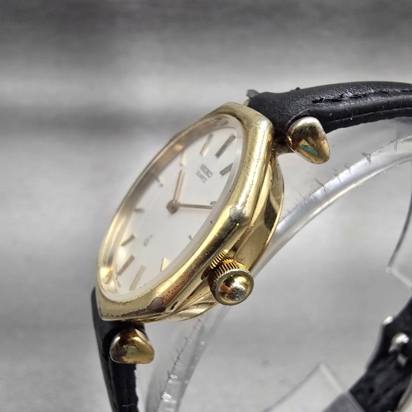 Seiko Watch Women 25mm White Dial Gold Tone Octagon 16-0150 Vintage New Battery2