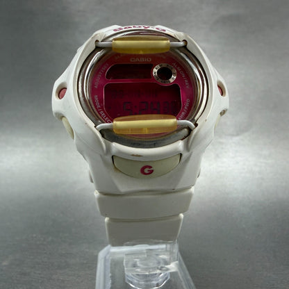Casio Baby-G Watch Women 43mm White Pink Digital Alarm Chrono BG-169R New Batt5