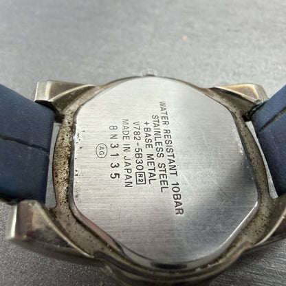 Seiko Alba AKA Watch Women 33mm Black Dial Silver Tone Daydate V782-5B30 NewBat9