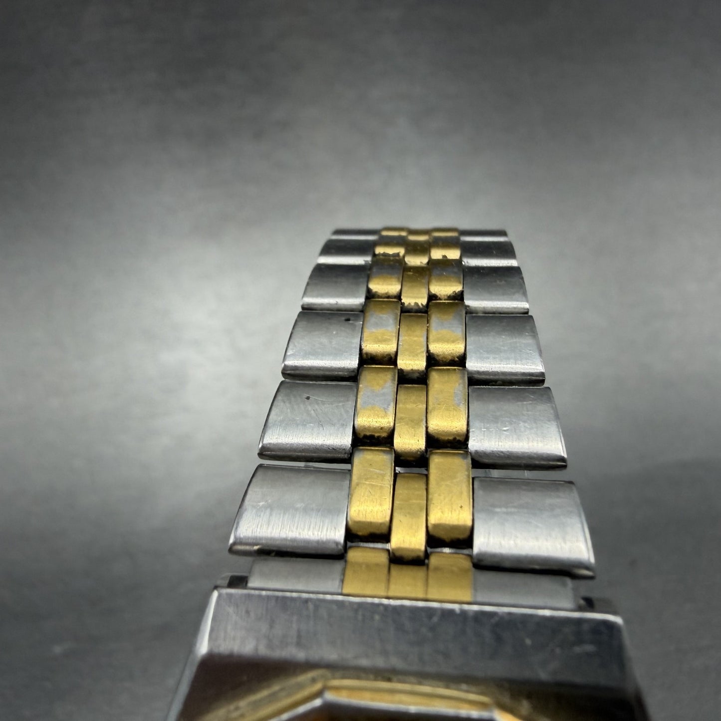 Seiko SQ Watch Men 33mm Blue Dial Two Tone Daydate Vintage 8C23-6059 New Battery4