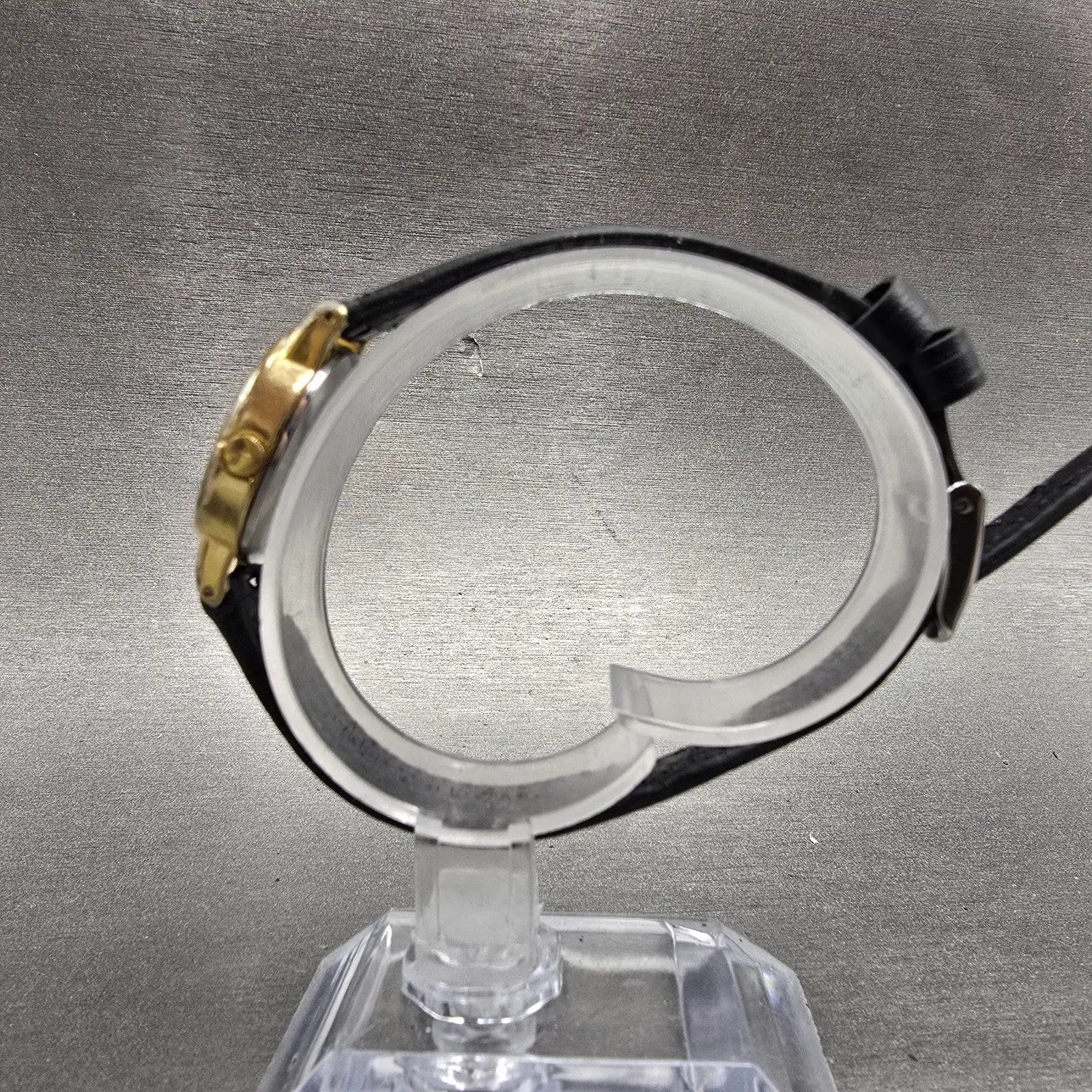 Seiko Watch Women 20mm Black Dial Gold Tone Oval 3421-5320 New Battery Vintage6