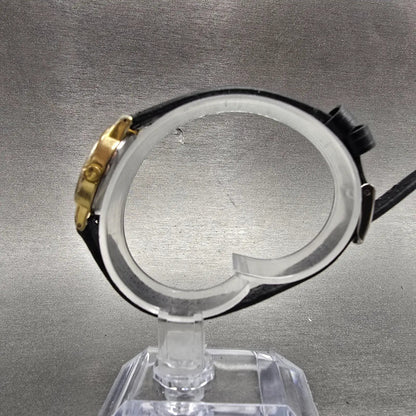 Seiko Watch Women 20mm Black Dial Gold Tone Oval 3421-5320 New Battery Vintage6