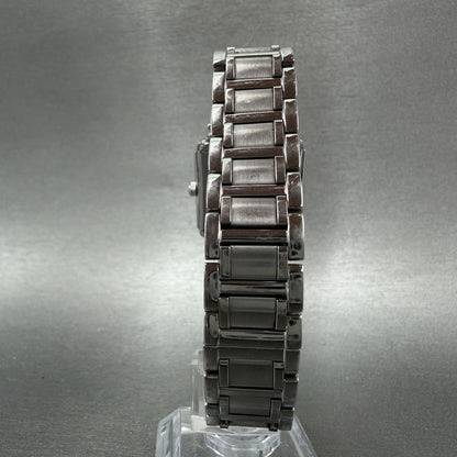 Bulova Tank Watch Women 26mm MOP Dial Silver Tone Rectangle 96R107 New Battery7
