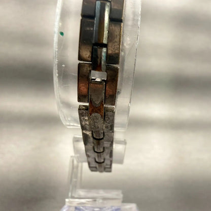 Seiko Watch Women 13mm Pink Dial Silver Tone Rectangle 2E20-0AY0 New Battery VTG7