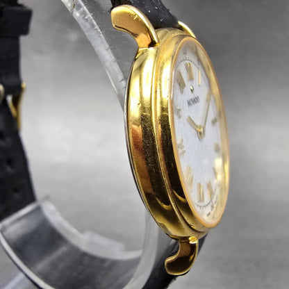 Movado Watch Women 28mm White Dial Gold Tone Round 87-E4-0835 New Battery3