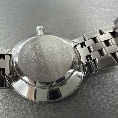 Movado Faceto Watch Women 25mm MOP Dial Steel Diamonds Round 0605146 New Battery9