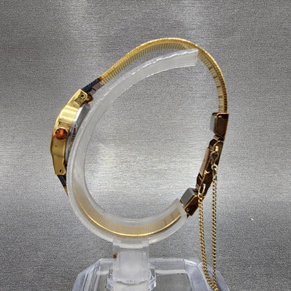 Seiko Watch Women 20mm Champagne Dial Gold Tone Oval 14215710 New Battery6