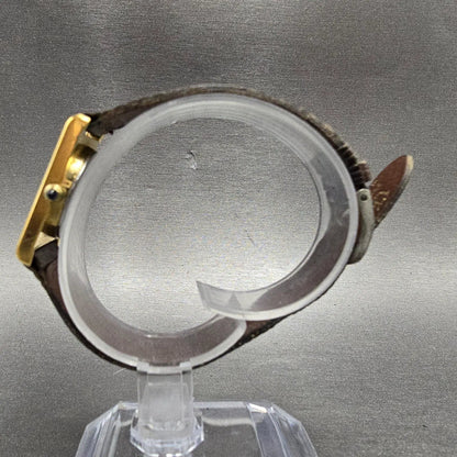 Bulova Accutron Tank Watch Women 20mm Champagne Dial Gold Tone New Battery VTG6