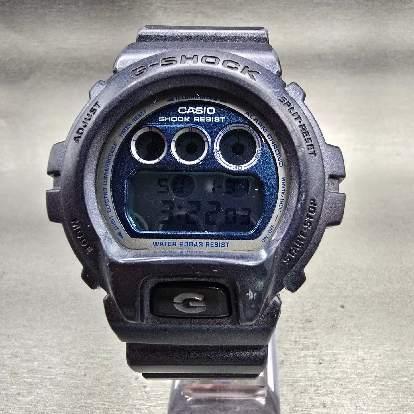 Casio G-Shock DW-6900MF Watch Men 50mm Blue Chronograph Alarm New Battery0