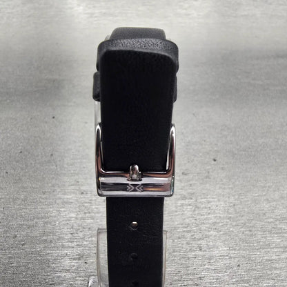 Skagen Denmark Watch Women 16mm Black Dial Silver Tone Rectangle 271SSLB New Bat7
