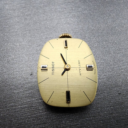 Vintage Tissot 709-1 Stylist Watch Movement Manual Wind 17 Jewel 2 Hand W/Dial