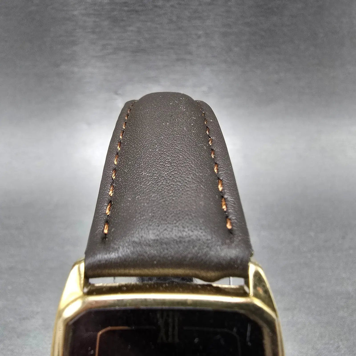 Longines Tank Watch Men 27mm Black Dial Gold Plated Manual Wind Runs VTG4