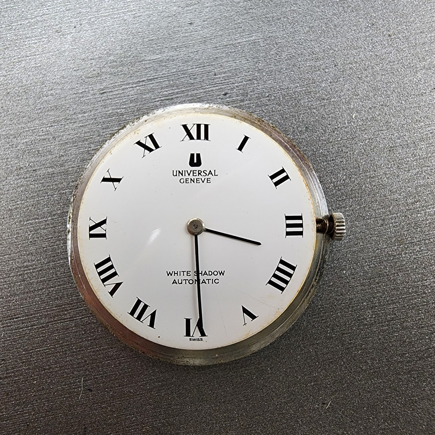 Universal Geneve White Shadow Automatic Watch men 35mm White Dial 866101PARTS13
