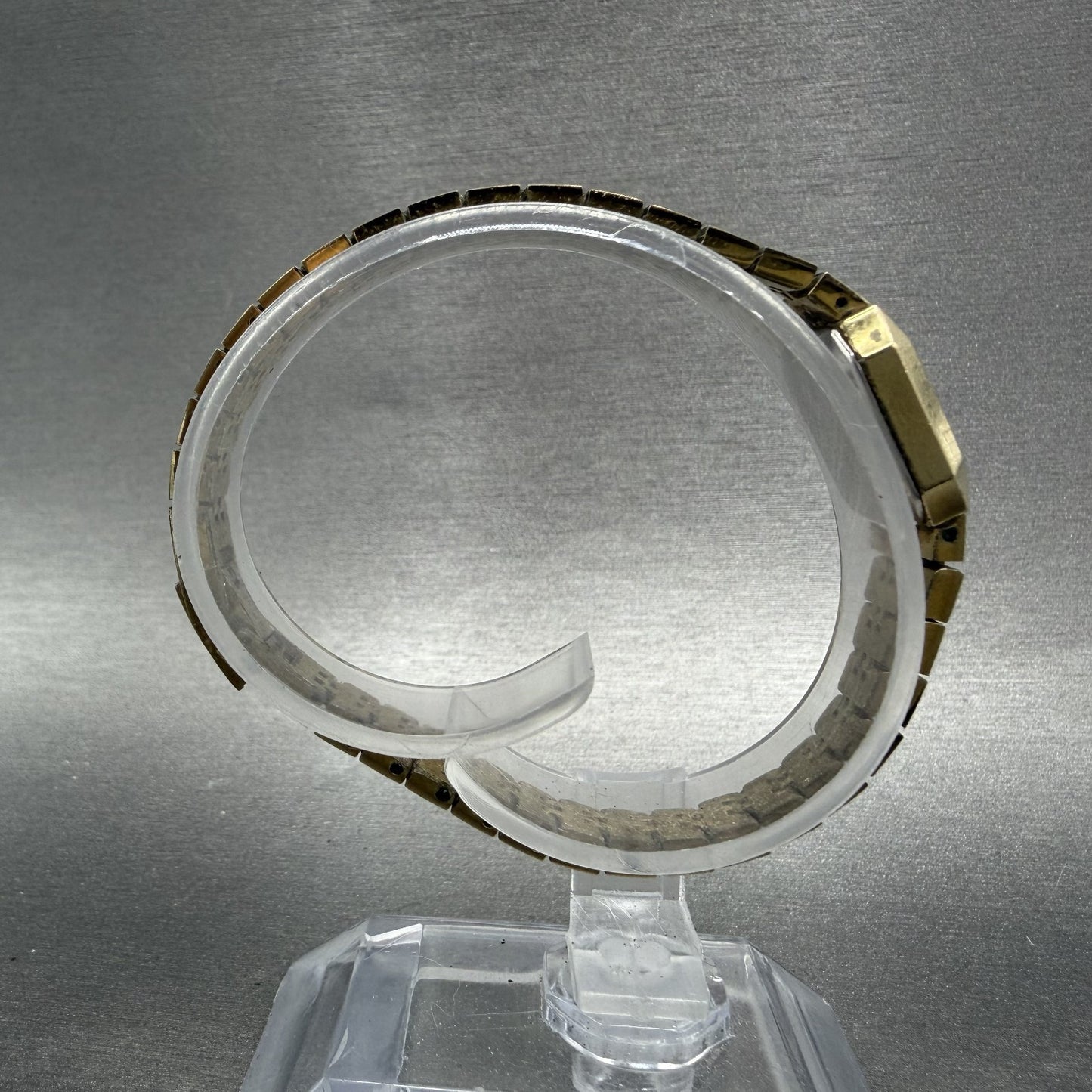 Citizen CQ Tank Watch Women 13mm Champagne Dial Gold Tone Octagon New Battery BA8