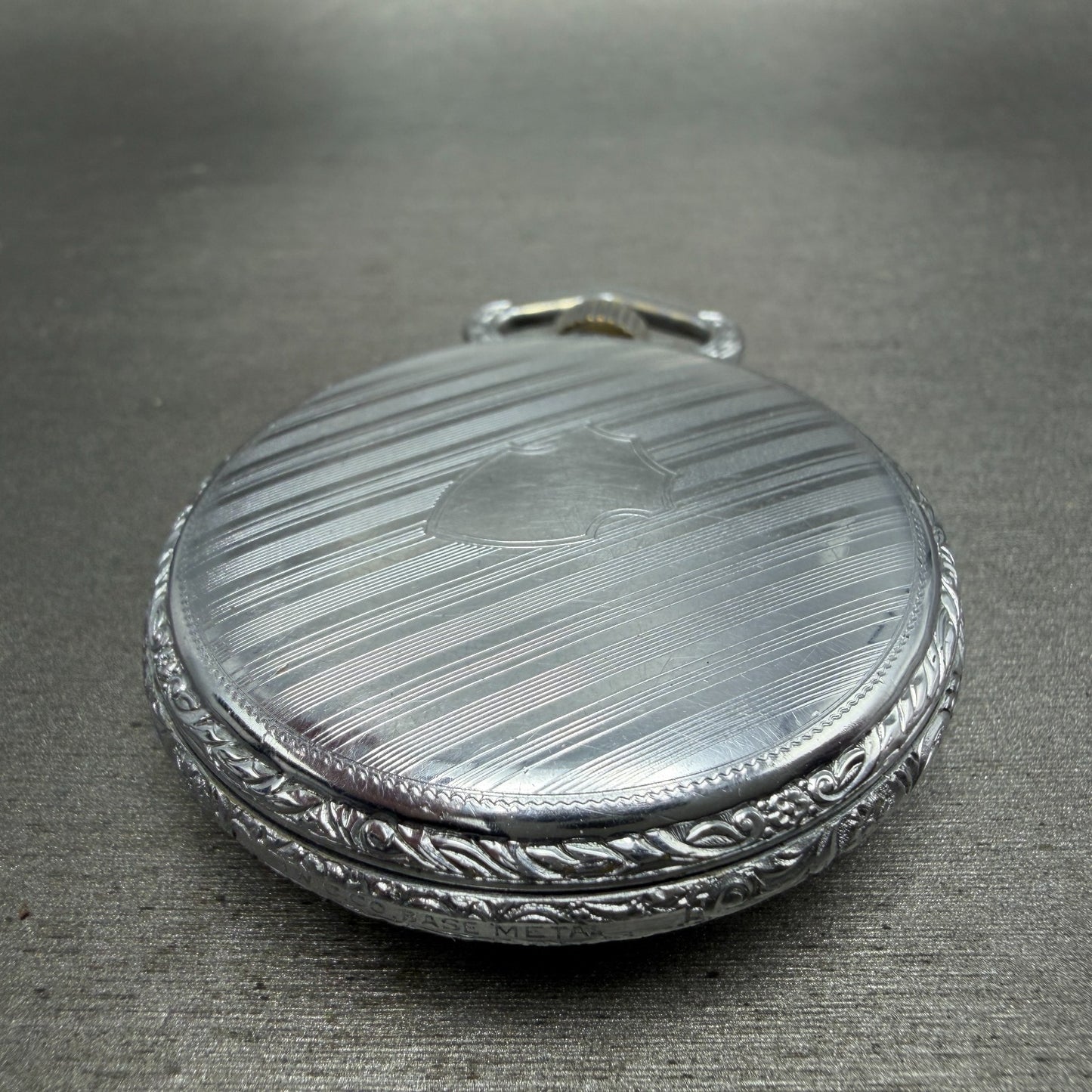 South Bend Pocket Watch White Dial Silver Tone Grade 292 Manual Wind PARTS11