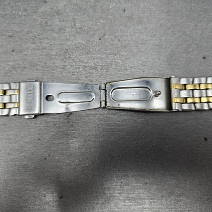 Citizen Bracelet 20mm Stainless Steel Two Tone Tri Folding Clasp VTG READ!!!!!!!15