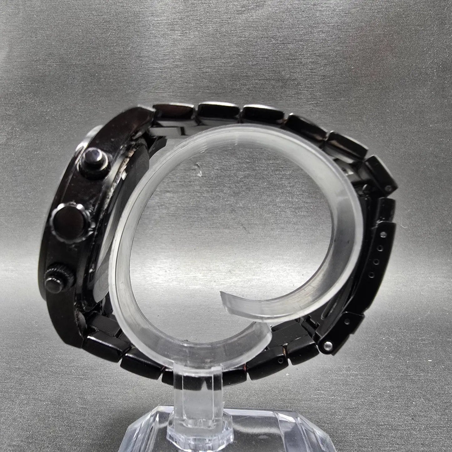 Invicta Signature II Watch Men 44mm Black Dial Black Tone Daydate 7352 New Batt6