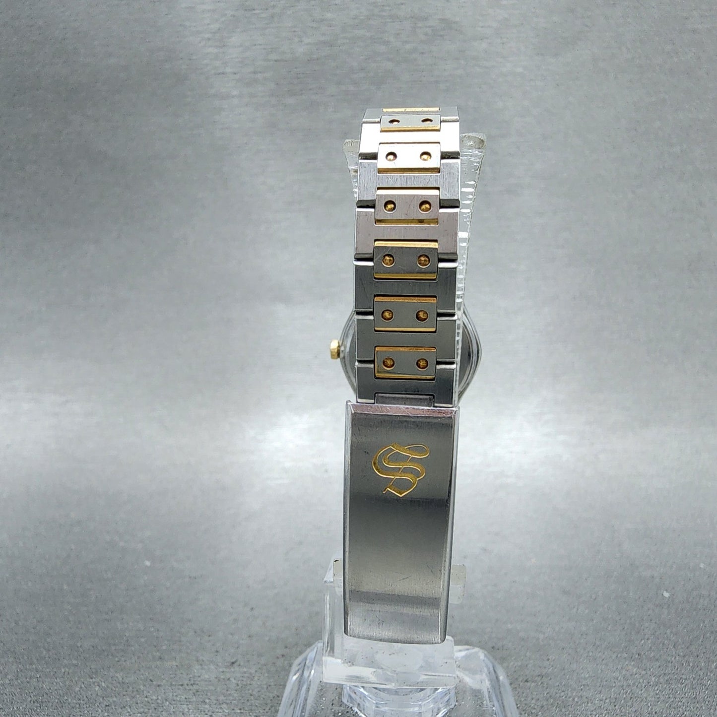Seiko Watch Women 23mm White Dial Two Tone Octagon 12210040 New Battery7