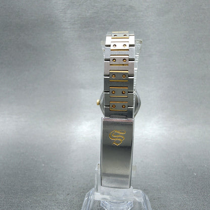 Seiko Watch Women 23mm White Dial Two Tone Octagon 12210040 New Battery7