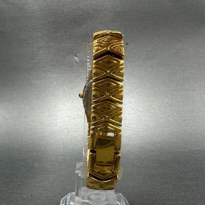 Seiko Watch Women 17mm Champagne Dial Gold Tone Oval V400-6559 VTG New Battey 567