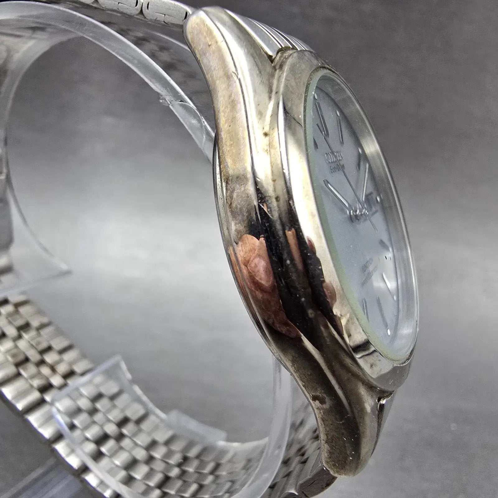 Citizen Eco-Drive Junction Watch Men 36mm Silver Dial Steel REDA!!! Daydate Runs3