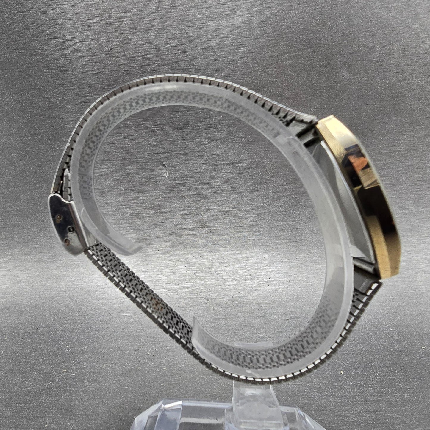 Rado Diastar  Watch Men 32mm Gold Dial Gold Tone Date Oval K162 PARTS9