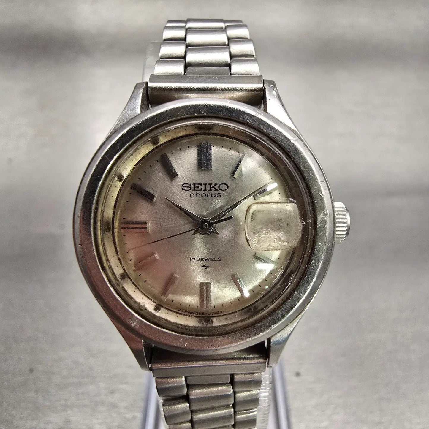 Seiko Chorus Watch Women 26mm Silver Dial Silver 2118-0200 Manual Wind Works VTG0