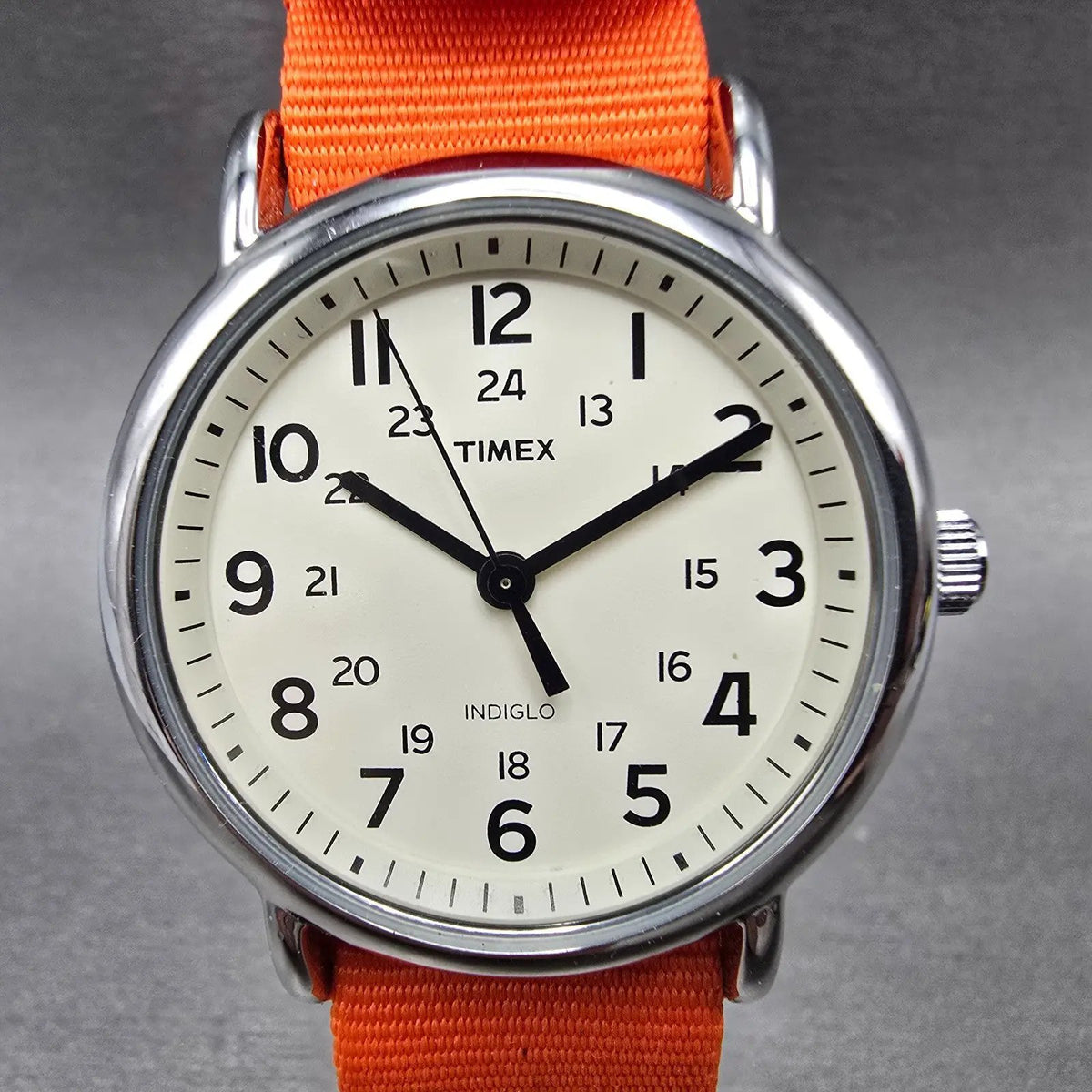 Timex Weekender Watch Men 38mm White Dial Silver Round New Battery T2N6520