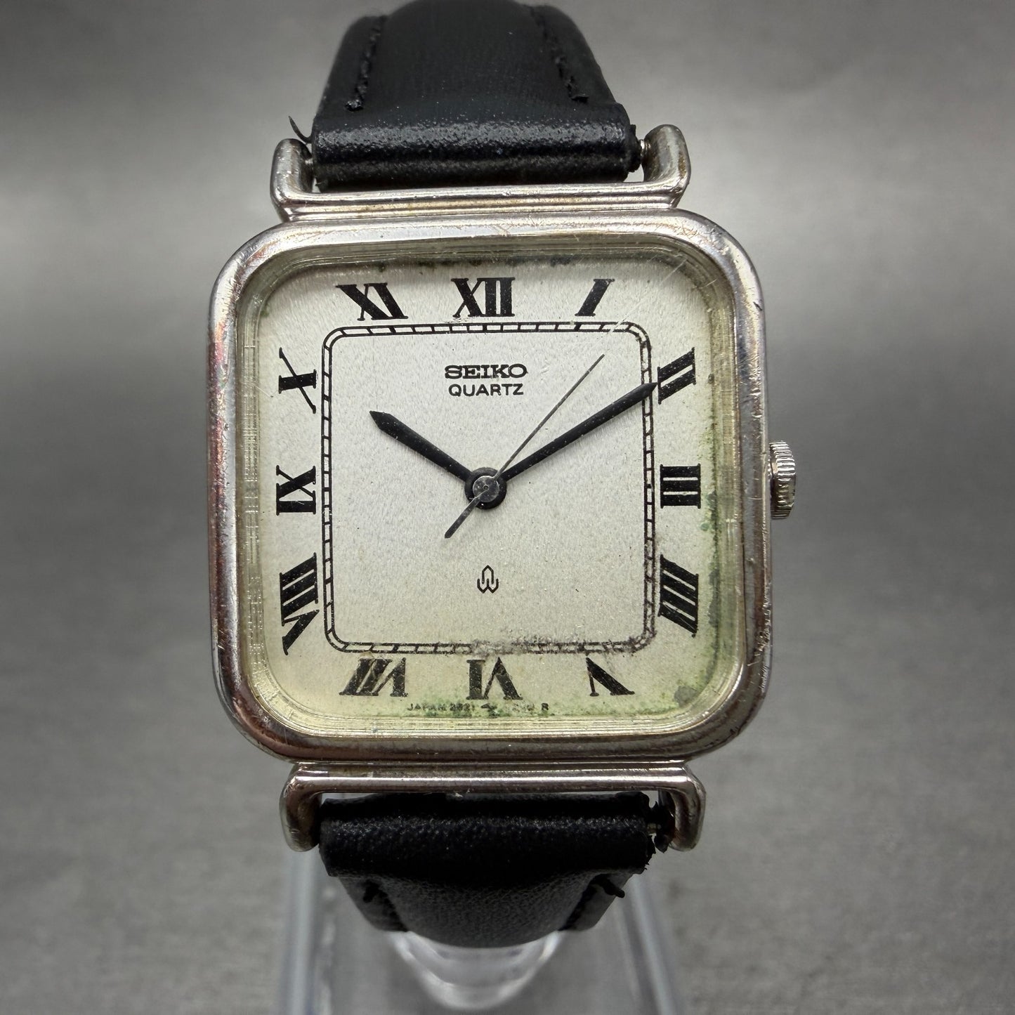 Seiko Watch Women 24mm Silver Dial Silver Tone Rectangle 2621-5140 New Battery0