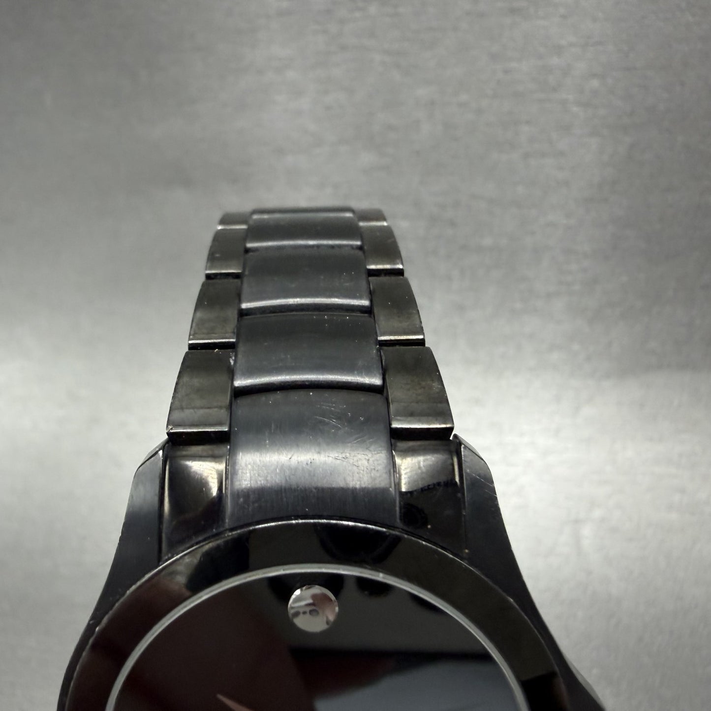 Movado Museum Watch Men 38mm Black Dial Black Tone Round 84 G2 1855 New Battery4