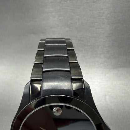 Movado Museum Watch Men 38mm Black Dial Black Tone Round 84 G2 1855 New Battery4
